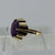 Retro Amethyst Brutalist Style Cocktail Ring 9ct 9k Yellow Gold - Size N