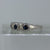 Sapphire & Diamond .12ct Ring 18ct 18k White Gold - Size J 1/2