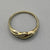 Diamond Accent Crossover Twist Stacking Ring 9ct 9k Yellow Gold - Size S