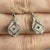 Diamond Drop Twist Earrings 9ct 9k White Gold