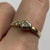 Diamond Two Tone Bezel Set Solitaire Ring 9ct 9k Yellow Gold  - Size N