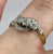 Diamond Trilogy Platinum Set Bypass Ring 18ct 18k Yellow Gold  - Size J 1/2