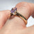 Amethyst Oval Cut Soliataire Ring 9ct 9k Yellow Gold  - Size J