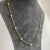 White Beaded Chain Necklace 9ct 9k Yellow Gold 18" Inches