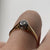 Antique Diamond Platinum Set Solitaire Ring 18ct Yellow Gold - Size M 1/2