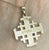 Jerusalem Cross Textured Pendant 14ct 14k Yellow Gold