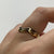 Two Tone Wave Wishbone Ring 18ct 18k Yellow Gold - Size M