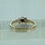 Solitaire Round Cut Garnet Crafted Shoulders Ring 9ct 9k Yellow Gold - Size M