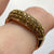 Yellow Topaz Pave Set Curved Chunky Wishbone Ring 18ct 18k Yellow Gold  - Size O