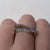 Rhodolite Garnet & Blue Topaz Unique Wave Ring 9ct 9k Yellow Gold - Size Q