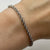 Rope Twist Chain Bracelet  9ct 9k White Gold 6” Inches