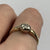 Diamond Two Tone Bezel Set Solitaire Ring 9ct 9k Yellow Gold  - Size N