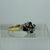 Diamond & Sapphire Ornate Cluster Ring 18ct 18k Yellow Gold  - Size M