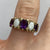 Victorian Ornate Opal & Amethyst Filigree Ring 9ct 9k Yellow Gold  - Size L