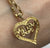 Diamond 'MUM' Heart Pendant Cable Chain Necklace 9ct 9k Yellow Gold 18"