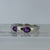 Amethyst Trilogy Flush Set Ring 9ct White Gold - Size N