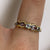 Blue Topaz & Amethyst Band Stacking Ring 9ct 9K Yellow Gold - Size P