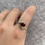 Garnet & Diamond Bypass Twist Ring 9ct 9k Yellow Gold - Size V 1/2