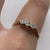 Old Cut Light Yellow Diamond Trilogy Ring 18ct 18k Yellow Gold - Size P