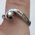 Diamond Solitaire Wave Twist Ring 9ct 9k White Gold  - Size I 1/2