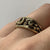 Peridot Ornate Bezel Set Patterned Band Ring 9ct 9k Yellow Gold - Size L