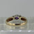 Amethyst & Diamond Accent Ring 9ct 9k Yellow Gold - Size M