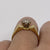 Diamond .15ct Solitaire Retro Shoulder Ring 18ct Yellow Gold - Size M