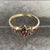 Ruby & Diamond Daisy Flower Ring 9ct 9k Yellow Gold - Size L