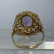 Amethyst Ornate Cocktail Ring 9ct Yellow Gold - Size R