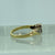 Diamond Twist Bypass Ring 9ct 9k Yellow Gold - Size J