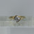 Princess Cut Cubic Zirconia Solitaire Bypass Ring 9ct 9K Yellow Gold - Size P