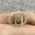 M Initial Pendant With Scalloped Frame 9ct 9k Yellow Gold