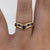 Ruby & Diamond Wishbone Ring 9ct 9k Yellow Gold - Size K