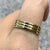 Ribbed Wedding Band Ring 18ct 18k Yellow Gold - Size Q 1/2