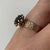 Retro 1974 Garnet Ball Detail Textured Ring 9ct 9K Yellow Gold - Size J