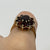 Garnet Floral Ornate Cluster Ring 9ct 9k Yellow Gold - Size R