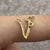 V Initial Script Pendant or Charm 9ct 9k Yellow Gold