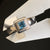 London Blue Topaz Square Bezel Set Ring 9ct 9K White Gold - Size H