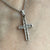 Diamond .10ct Cross Crucifix Pendant 9ct 9k White Gold