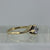 Princess Cut Cubic Zirconia Solitaire Bypass Ring 9ct 9K Yellow Gold - Size P