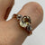 Prasiolite & White Zircon Accent Ring 9ct 9k Rose Gold - Size P 1/2