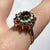 Garnet & Opal Ornate Cluster Ring 9ct 9k Yellow Gold  - Size S