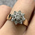 Diamond Cluster Chunky Shoulder Ring 9ct 9k Yellow Gold - Size L