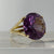 Alexandrite Synthetic Colour Change Cocktail Ring 14ct 14k Yellow Gold - Size M