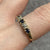 Sapphire & Diamond Band Ring 9ct 9k Yellow Gold - Size P 1/2