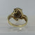 Smoky Quartz & Diamond Twist Shoulder Ring 9ct 9K Yellow Gold - Size J