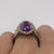 Pear Cut Amethyst & Diamond .35ct Halo & Peekaboo Ring Platinum 950 - Size J