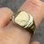 Signet Engraved Ring 9ct 9k Yellow Gold - Size V