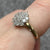 CZ Fancy Flower Cluster Ring 9ct 9k Yellow Gold - Size M