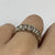 Diamond Unique Band Stacking Ring 9ct 9k White Gold  - Size M